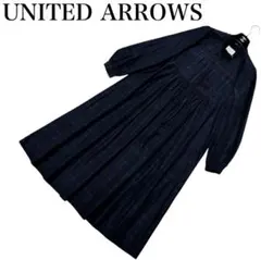 人気 UNITED ARROWS インド綿Vネックマキシワンピース黒コットン 人気 UNITED ARROWS インド綿Vネックマキシワンピース黒コットン