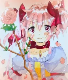 手描き　ファンアート　魔法少女☆まどかマギカ　小色紙