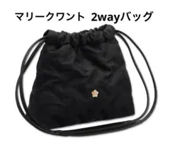 MARY QUANT バイアスロゴ刺繍 ミニトート ブラックのサムネイル
