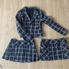 チェック柄セットアップ　スーツ