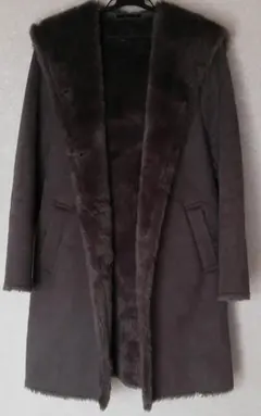 ユニクロ　ムートンコート　M　グレー　アウター　防寒