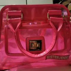 SisterJennii ピンク 透明 ショルダーバッグ リボン付き
