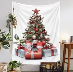 タペストリー金具付きW09　クリスマスツリー　オーナメント　プレゼント　DIYのサムネイル