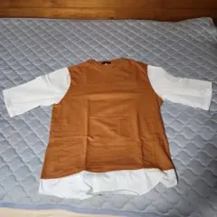 URBAN RESEARCH 半袖Tシャツ 40サイズ 茶色/白