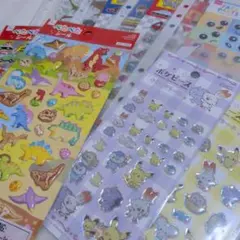 シール【８点まとめ売り】ぷっくり・きらきら系