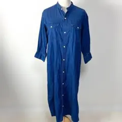 Lee × BAYFLOW デニムシャツワンピース バンドカラー FREE