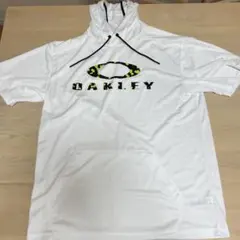 OAKLEY ホワイト フード付きパーカー XLサイズ