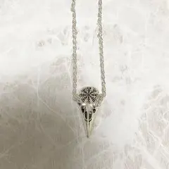 Viking Runes Raven Skull ペンダントネックレス【新品】★
