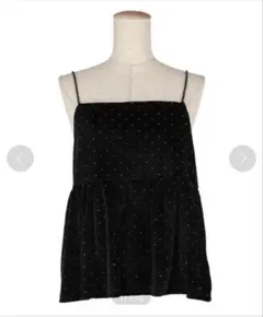 coca ラインストーン ベロアキャミソールビスチェ