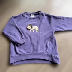 petit mainライオン刺繍トレーナー 110cm