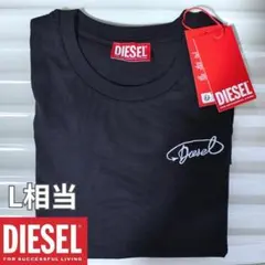 新品 ☆ 人気　DIESEL Tシャツ ロゴ 半袖 ブラック　L相当のサムネイル