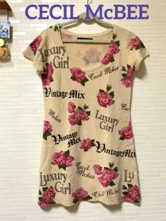 CECILMcBEEセシルマクビー【美品】花柄半袖ニット