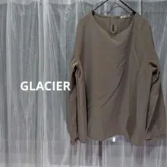 GLACIER　長袖Ｖネックプルオーバートップス　ブラウス