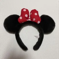 ミニーマウス カチューシャ 赤い水玉