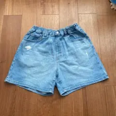 ユニクロキッズ　ガールズ　デニムショートパンツ　160cm