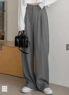 【myu様専用】センタープレスタックワイドパンツ［ai38］