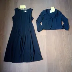 高級品！シビラshillaブラックワンピース・ジャケッセット冠婚葬祭