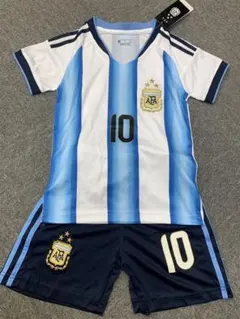 130cmアルゼンチン新モデル　メッシ 子供サッカーシャツセット