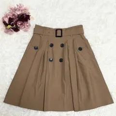 【美品】ブルーレーベルクレストブリッジ トレンチスカート ベルト付き 36