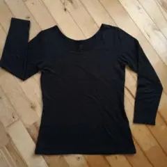 ユニクロ　ヒートテックコットンUネックT(極暖・8分袖)