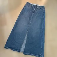 KBF＋　デニムスカートロングsize38切りっぱなしのサムネイル
