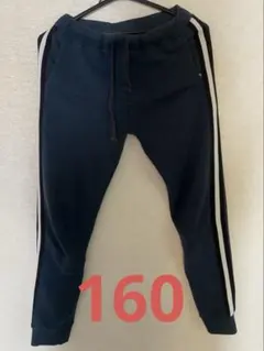 ネイビー ストライプライン 長ズボン 160cm