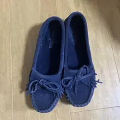 MINNETONKA ネイビー フリンジモカシン ミネトンカ 7 紺色のサムネイル