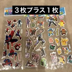 スパイダーマン アベンジャーズ ポケモン ぷっくり プクプク シール ステッカー