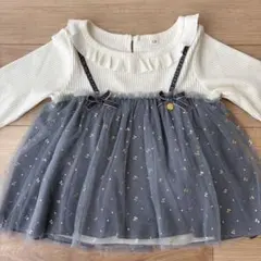 【美品】女の子　長袖トップス　チュール　フリル　チュニック　120サイズ