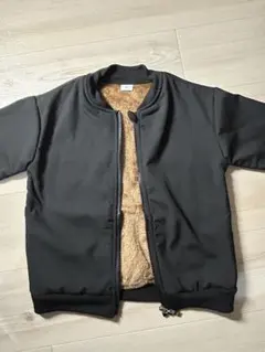 裏起毛 あったかジャケット ブラック 6Y 子供服