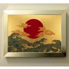 超美品！精密複製画 金箔 赤富士 アクリル画 絵画 - メルカリ
