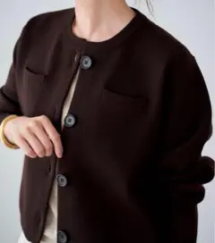 IENA 2025スーパーファインスムースクルーカーディガン