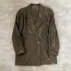 used vintage レザージャケット　アウター　ブラウン