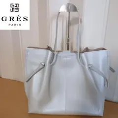 GRES Paris グレ 本革 ノットハンドル トートバッグ - メルカリ