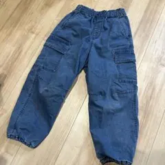 gu カーゴパンツ 120cm ダークブルー　ロングパンツ　デニム