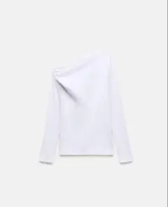 ZARA ワンショルダー 長袖 トップス ホワイト