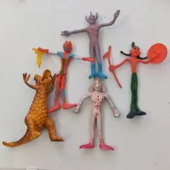 昭和レトロ 70S ベンダブル人形 ウルトラマンタロウ（？） ウルトラの母（？）