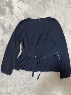 ★ロペピクニック★長袖ブラウス ウエストリボン付き