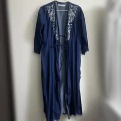 Bou Jeloud 刺繍 ロングワンピース デニム