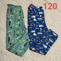 120 キッズ　ボーイズ　ズボン　パンツ　総柄　乗り物　アメリカ柄　ジーンズ