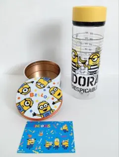 【未使用】ミニオンズ クリアボトル　 空缶　ステッカー　セットのサムネイル