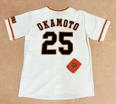 ★新品未使用★#25 岡本 和真 ホーム用レプユニチャンピオンエンブレム付 M 25 読売ジャイアンツ チャンピオン・エンブレム ユニホーム 岡本