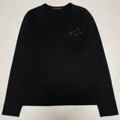 ルイ・ヴィトン モノグラムプリント ポケット 長袖Tシャツ ブラック Sサイズのサムネイル