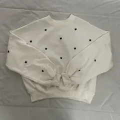 【837さん専用】ハート柄ホワイトスウェット