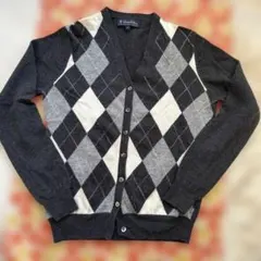 Brooks Brothers アーガイル柄カーディガン M
