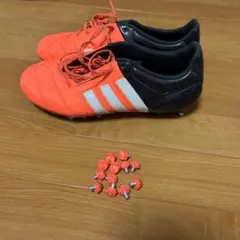 adidas サッカー スパイク 取替式 オレンジ ブラックのサムネイル
