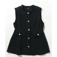 【美品】green label relaxing バスケットペプラムジレ