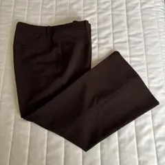 美品　UNIQLOダークブラウン スラックス フレアパンツ　3XL