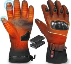 電熱グローブ 電熱手袋 　Mサイズ　防衝撃ヒーターグローブ バッテリー付