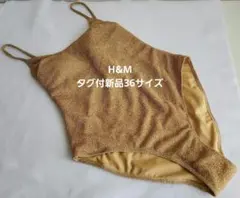 H&M ワンピース水着 ゴールド ラメ 新品のサムネイル